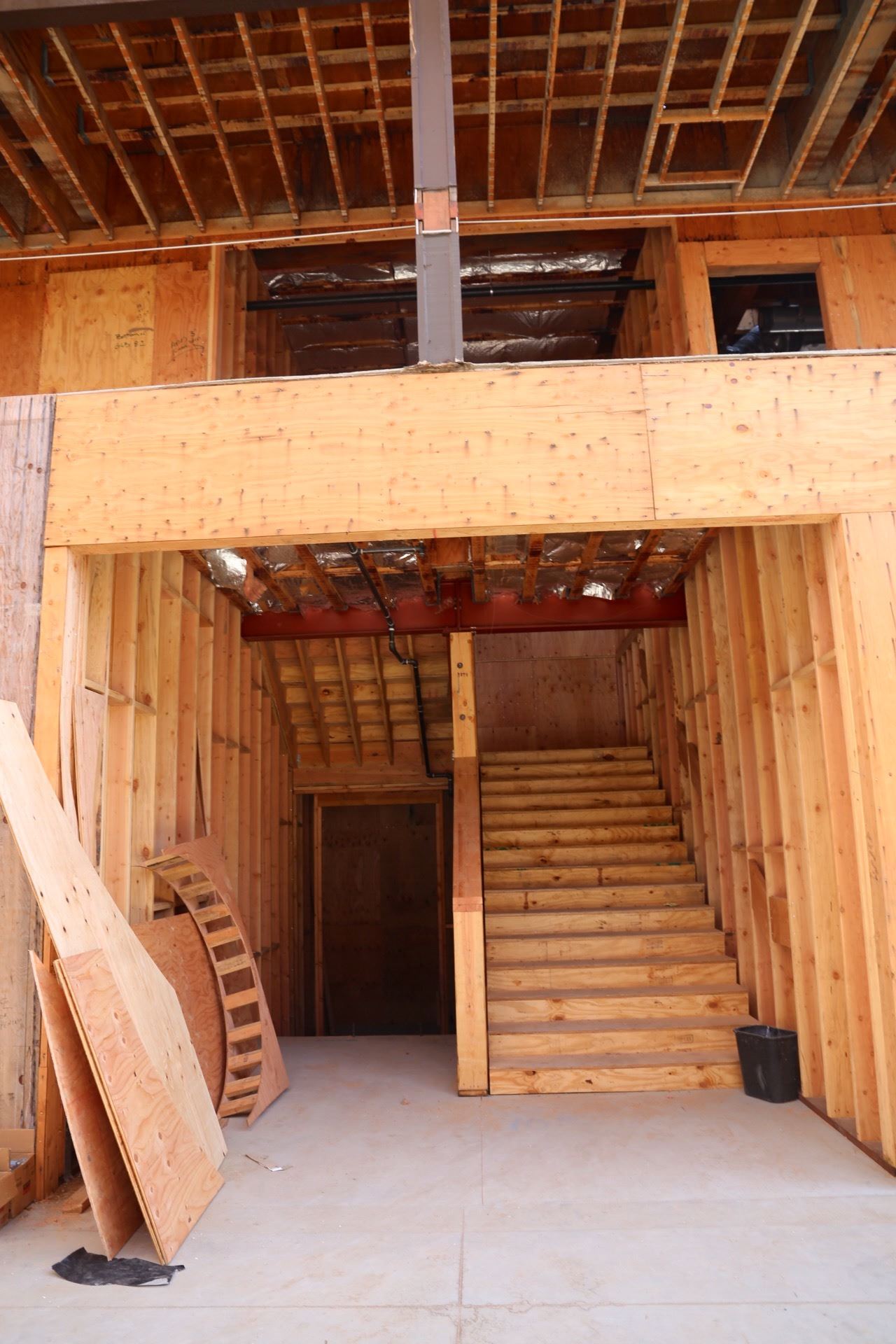 Interior of building under construction