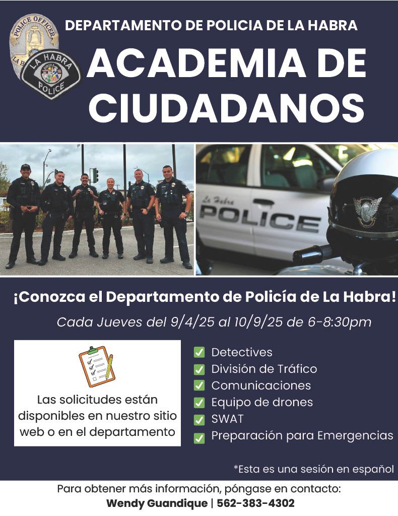 2025 SPANISH CITIZENS ACADEMY FLYER