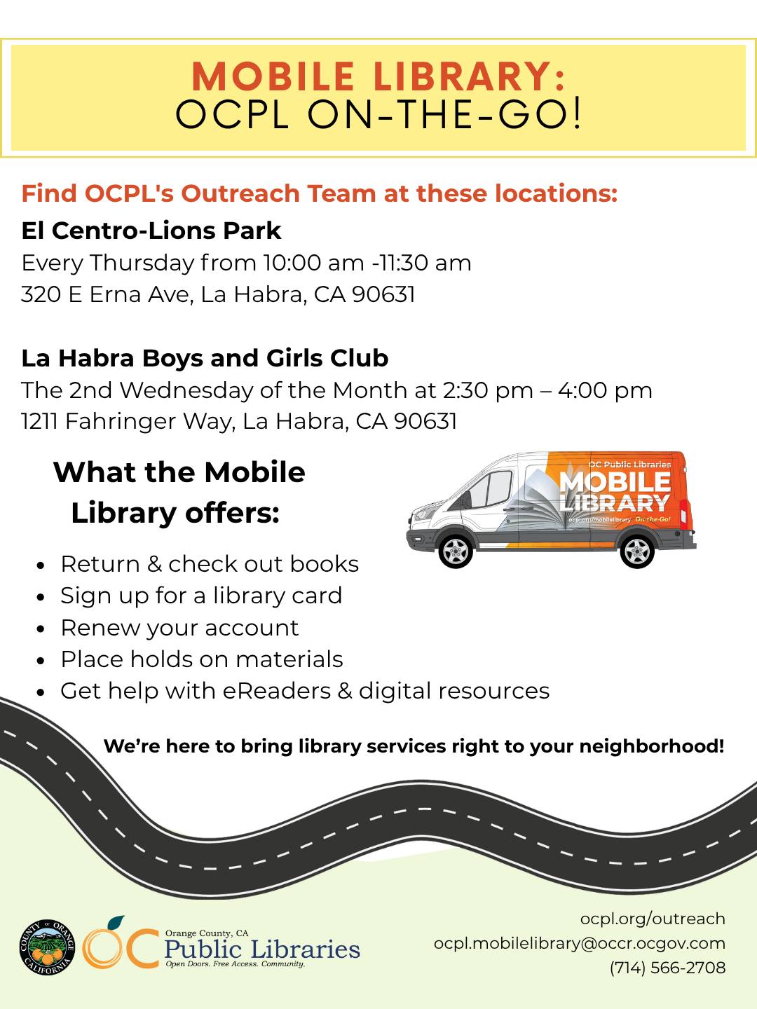 Mobile Library information
